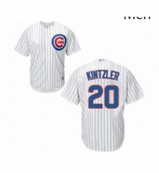 Mens Chicago Cubs 20 Brandon Kintzler Replica White Home Cool Base Baseball Jersey 