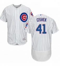 Mens Majestic Chicago Cubs 41 Steve Cishek White Home Flex Base Authentic Collection MLB Jersey