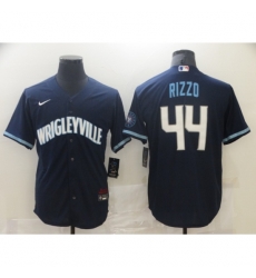 Men's Nike Chicago Cubs #44 Anthony Rizzo Navy Royal Alternate Stitched Baseball Jersey