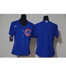 Women Cubs Blank Royal Women Cool Base Jersey