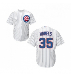 Youth Chicago Cubs 35 Cole Hamels Authentic White Home Cool Base Baseball Jersey 