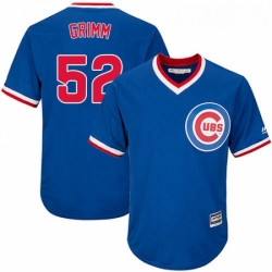 Youth Majestic Chicago Cubs 52 Justin Grimm Replica Royal Blue Cooperstown Cool Base MLB Jersey