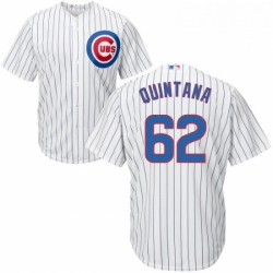 Youth Majestic Chicago Cubs 62 Jose Quintana Replica White Home Cool Base MLB Jersey 