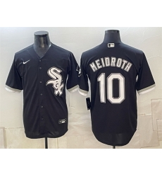 Men Chicago White Sox  10 Chase Meidroth Black Stitched Baseball Jersey