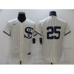 Men Chicago White Sox 25 Jim Abbott Cream Elite 2021 Field of Dreams Jersey