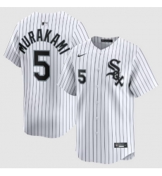 Men Chicago White Sox 5 Munetaka Murakami Nike White Home Limited Jerseys