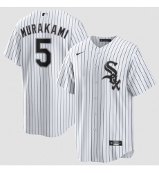 Men Chicago White Sox 5 Munetaka Murakami White Cool Base Stitched Baseball Jersey