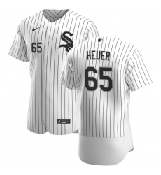 Men Chicago White Sox 65 Codi Heuer Men Nike White Home 2020 Flex Base Player MLB Jersey