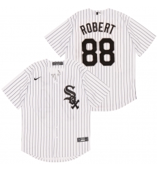 Men Chicago White Sox 88 Luis Robert White 2020 Nike Cool Base Jersey