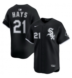 Men Chicago White Sox Nike Black Alternate Limited Jersey Hays Austin 21