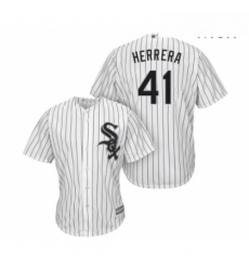 Mens Chicago White Sox 41 Kelvin Herrera Replica White Home Cool Base Baseball Jersey 