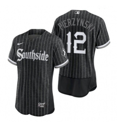 Men's Chicago White Sox Southside AJ Pierzynski Black Authentic Jersey