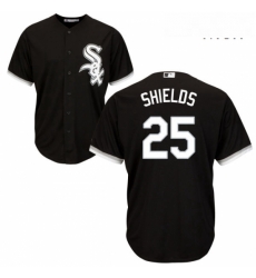 Mens Majestic Chicago White Sox 33 James Shields Replica Black Alternate Home Cool Base MLB Jersey