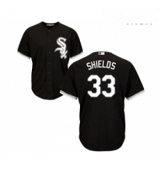 Mens Majestic Chicago White Sox 33 James Shields Replica Black Alternate Home Cool Base MLB Jerseys