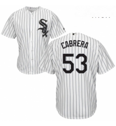 Mens Majestic Chicago White Sox 53 Melky Cabrera Replica White Home Cool Base MLB Jersey