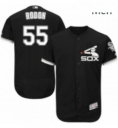 Mens Majestic Chicago White Sox 55 Carlos Rodon Authentic Black Alternate Home Cool Base MLB Jersey