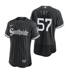 Men's White Sox Southside Jace Fry Black City Connect Authentic Jersey