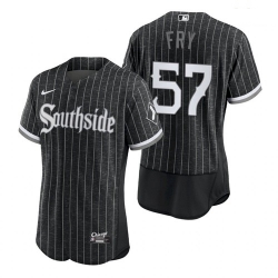 Men's White Sox Southside Jace Fry Black City Connect Authentic Jersey