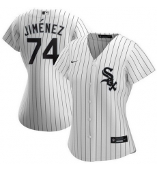 Women Chicago White Sox 74 Eloy Jimenez White Stitched Jersey