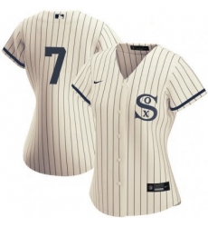 Women Chicago White Sox Field of Dreams 7 Tim Anderson Cream Jersey