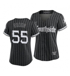 Women Chicago White Sox Southside Carlos Rodon Black 2021 Replica Jersey