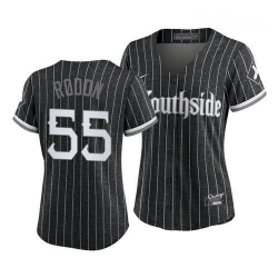 Women Chicago White Sox Southside Carlos Rodon Black 2021 Replica Jersey