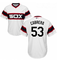 Youth Majestic Chicago White Sox 53 Melky Cabrera Authentic White 2013 Alternate Home Cool Base MLB Jersey