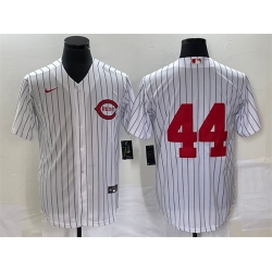 Men Cincinnati Reds 44 Elly De La Cruz White Field Of Dreams Cool Base Stitched Baseball Jersey