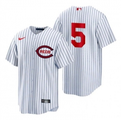 Men Cincinnati Reds 5 Johnny Bench 2022 White Field Of Dreams Stitched Baseball Jersey