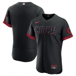 Men Cincinnati Reds Active Player Custom Black 2023 City Connect Flex Base Stitched Jersey