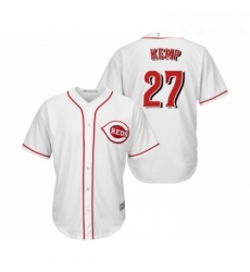 Youth Cincinnati Reds 27 Matt Kemp Replica White Home Cool Base Baseball Jersey 