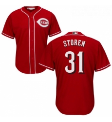 Youth Majestic Cincinnati Reds 31 Drew Storen Replica Red Alternate Cool Base MLB Jersey