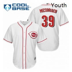 Youth Majestic Cincinnati Reds 39 Devin Mesoraco Replica White Home Cool Base MLB Jersey