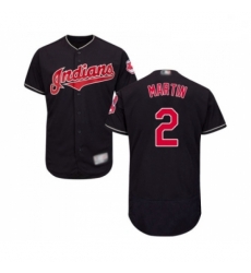 Mens Cleveland Indians 2 Leonys Martin Navy Blue Alternate Flex Base Authentic Collection Baseball Jersey