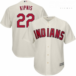 Mens Majestic Cleveland Indians 22 Jason Kipnis Replica Cream Alternate 2 Cool Base MLB Jersey