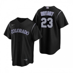 Men Colorado Rockies 23 Kris Bryant Black Stitched Baseball Jersey