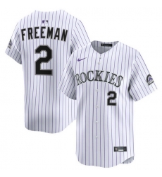 Men Colorado Rockies Nike White Alternate Limited Jersey Freeman Tyler 2