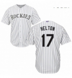 Youth Majestic Colorado Rockies 17 Todd Helton Replica White Home Cool Base MLB Jersey