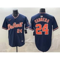 Men Detroit Tigers  24 Miguel Cabrera Navy 2026 Alternate Vapor Premier Limited Stitched Baseball Jersey