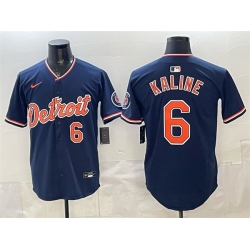 Men Detroit Tigers  6 Al Kaline Navy 2026 Alternate Vapor Premier Limited Stitched Baseball Jersey