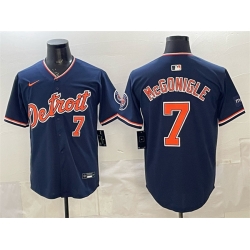 Men Detroit Tigers  7 Kevin McGonigle Navy 2026 Alternate Vapor Premier Limited Stitched Baseball Jersey