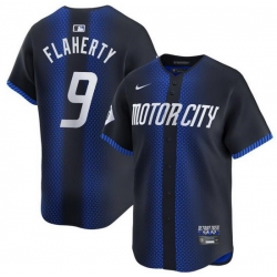 Men Detroit Tigers 9 Jack Flaherty 2024 Navy City Connect Cool Base Limited Stitched Jersey