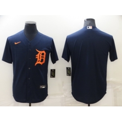 Men Detroit Tigers Blank Navy Cool Base Stitched jersey