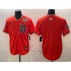 Men Detroit Tigers Blank Orange 2026 Alternate USA 250  Patch Vapor Premier Limited Stitched Baseball Jersey