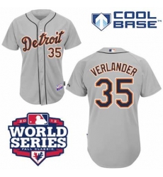 Men's Majestic #35 Justin Verlander Authentic 2012 World Series Jersey