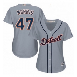 Womens Majestic Detroit Tigers 47 Jack Morris Replica Grey Road Cool Base MLB Jersey 