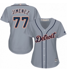 Womens Majestic Detroit Tigers 77 Joe Jimenez Authentic Grey Road Cool Base MLB Jersey 