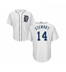 Youth Detroit Tigers 14 Christin Stewart Replica White Home Cool Base Baseball Jersey 