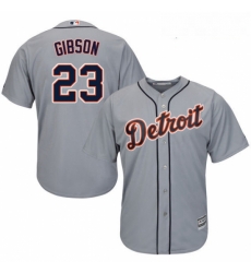 Youth Majestic Detroit Tigers 23 Kirk Gibson Authentic Grey Road Cool Base MLB Jersey