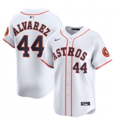 Men Houston Astros 44 Yordan Alvarez Nike White Home Limited Player Jerseys